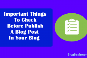 Important Things To Check Before Publish a Blog Post In Your Blog