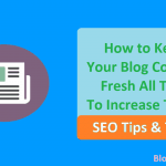 How to Keep Your Blog Content Fresh All Time to Increase Traffic