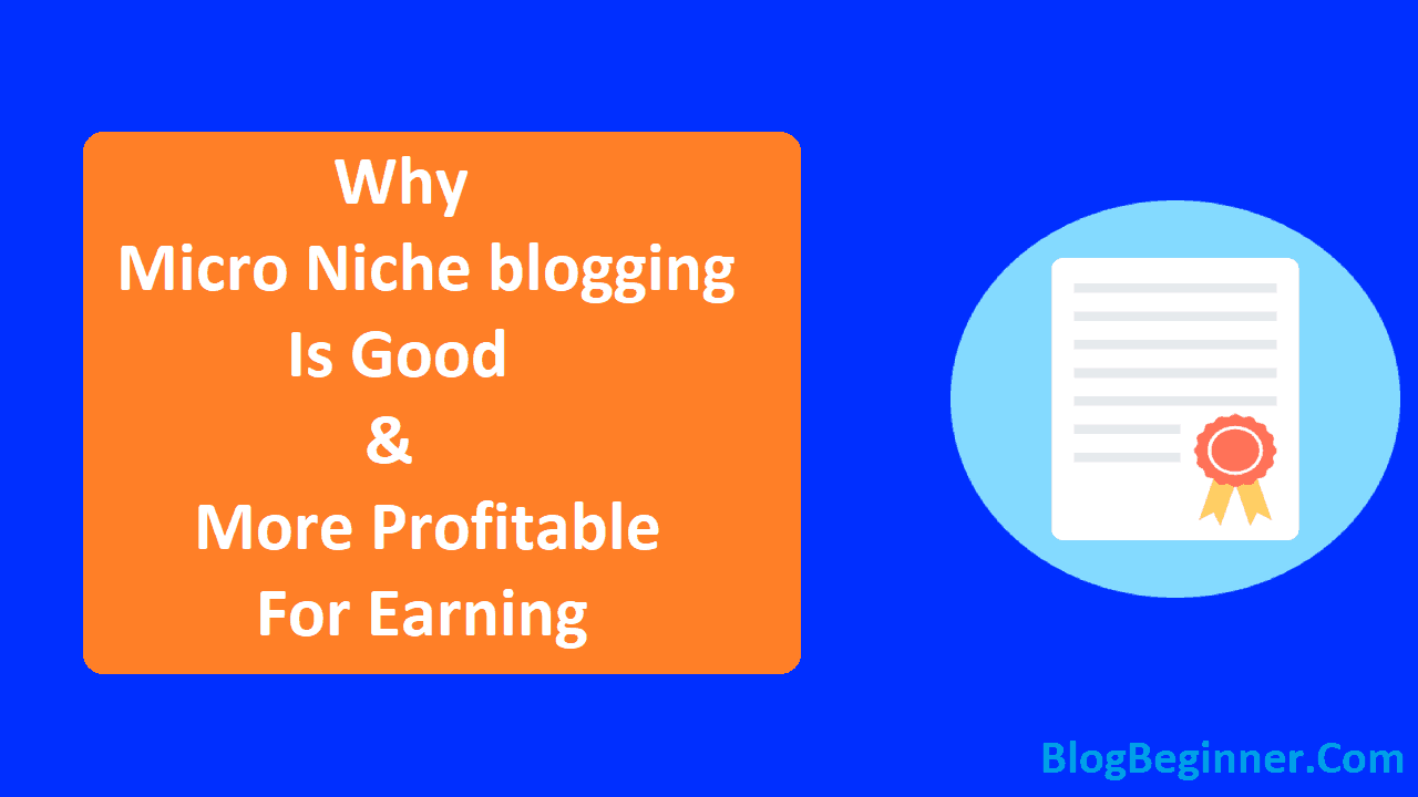 Why Micro Niche blogging Is Good and More Profitable For Earning