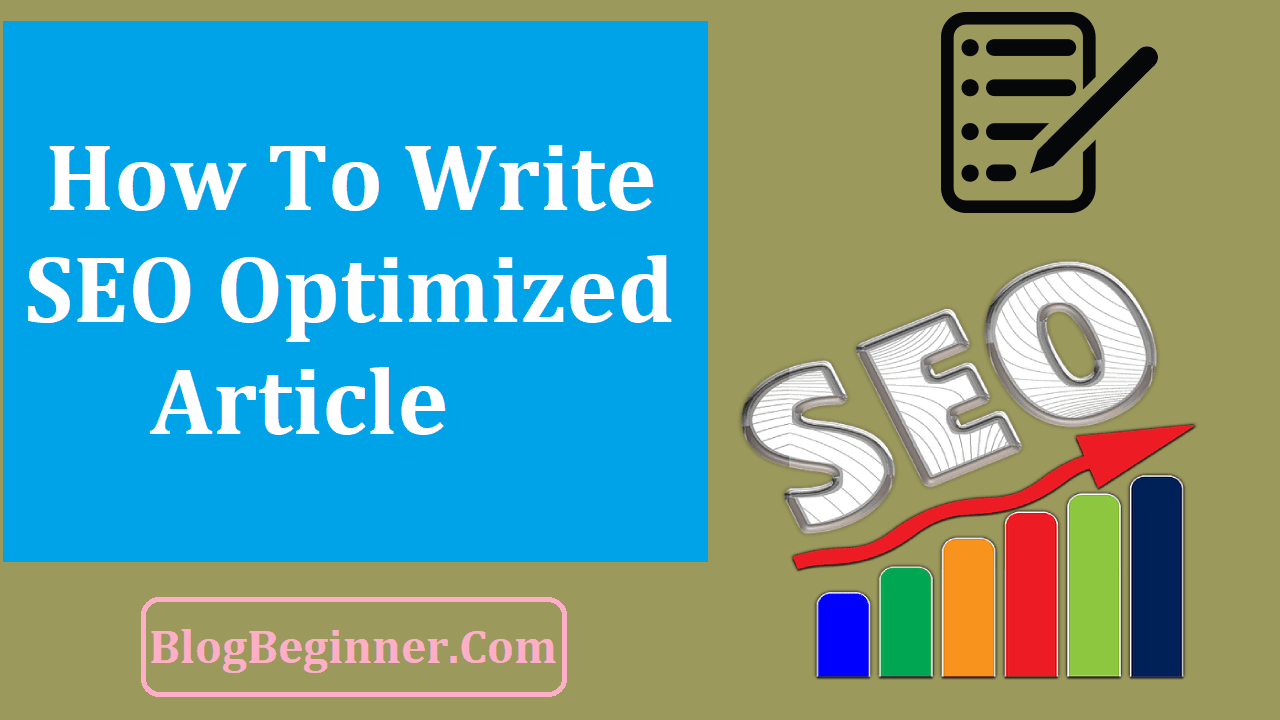 How To Write SEO Optimized Content