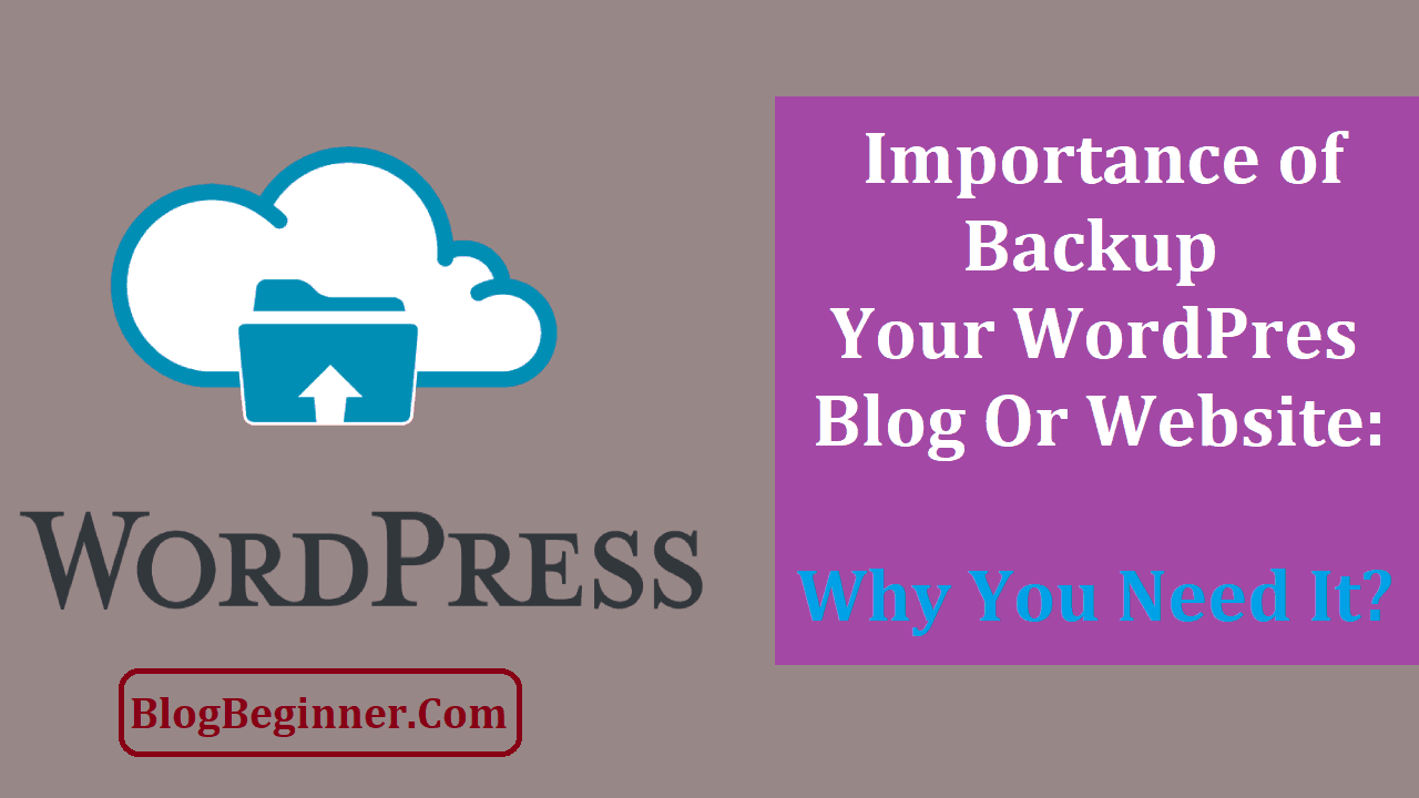 Importance of Backup Your WordPress Blog WebSite