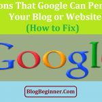 Reasons That Google Can Penalize Blog or Website