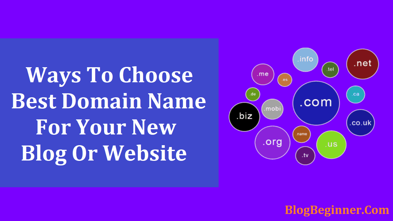 Ways to Choose Best Domain Name for New Blog or Website