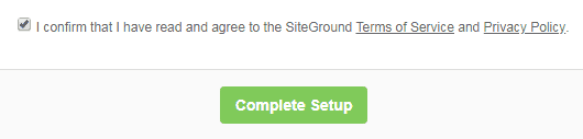 SiteGround wp install terms