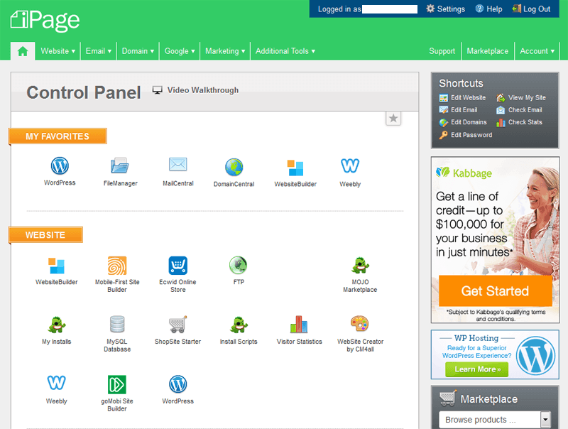 iPage-cpanel