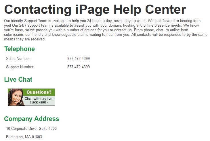 iPage-support